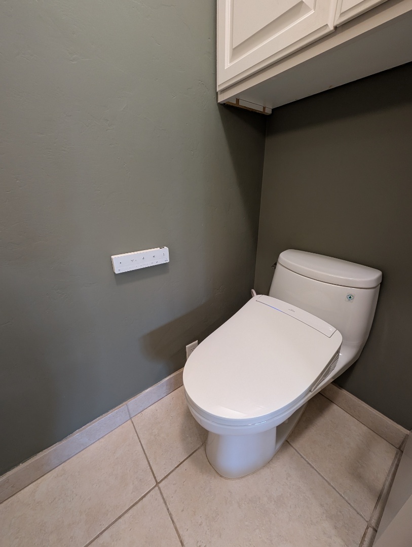Corrected the installation of a Toto Washlet bidet toilet seat in Paso Robles.  