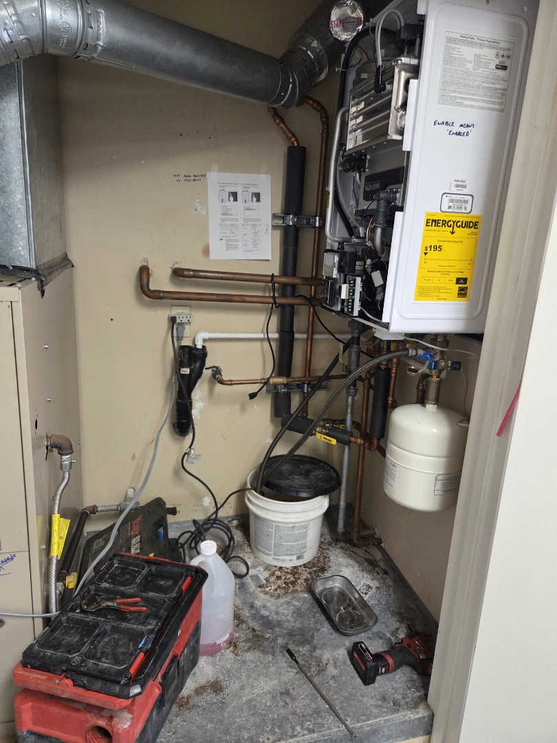 Navien tankless full descale and flush replacing main control panel and PCB board