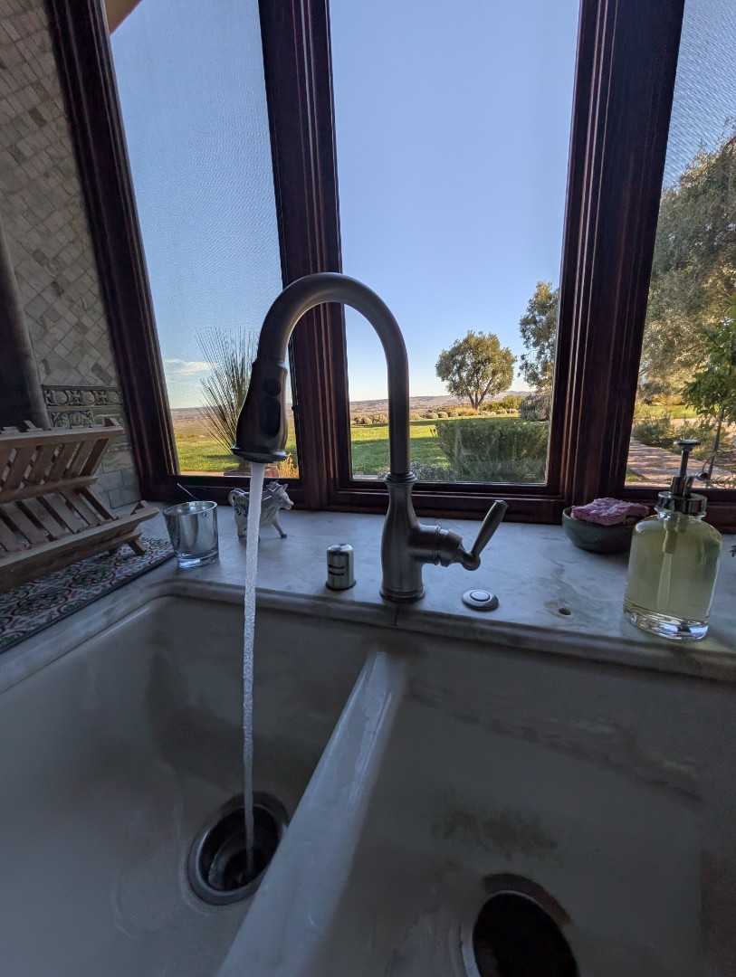 Replaced two Kohler kitchen faucets with new customer supplied Moen faucets in Creston.  