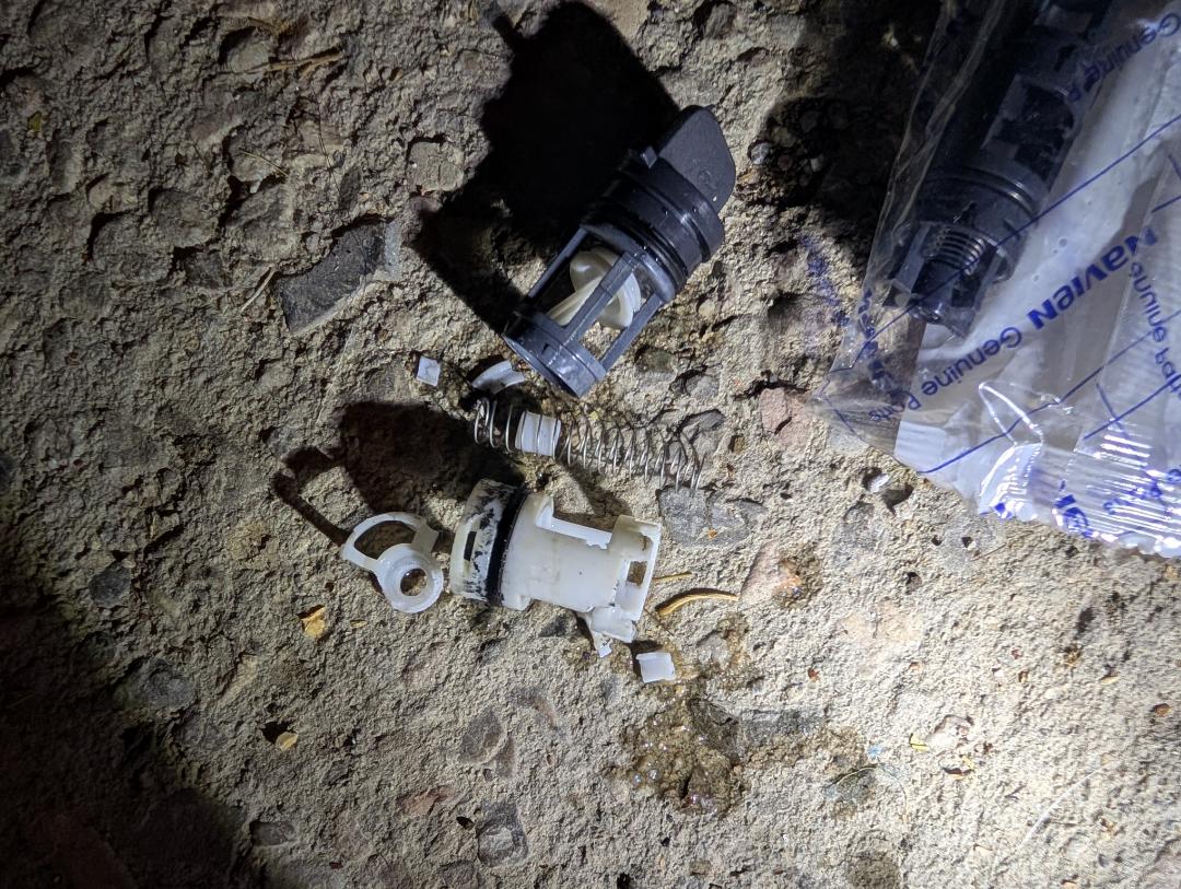 Repaired a faulty Navien NPE240a tankless water heater with a failed and broken check valve in Paso Robles. 