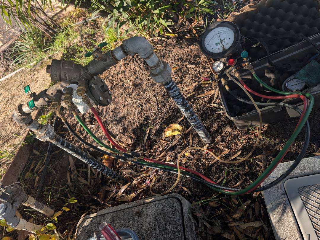 Rebuilt and tested a leaking Wilkins 975xl2 RP backflow preventer assembly in Paso Robles.