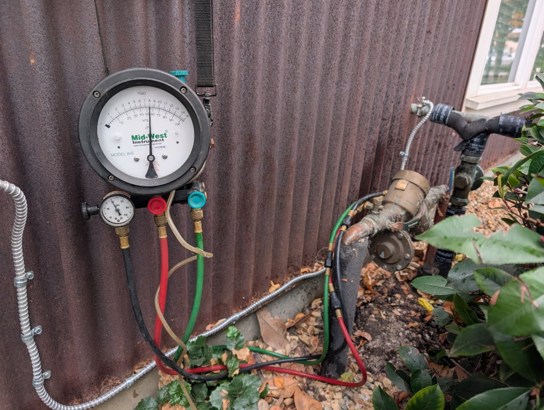 Tested a 1�" Wilkins 975xl RP backflow preventer assembly and a 4" Ames Colt 400 DC backflow preventer assembly in Paso Robles.  