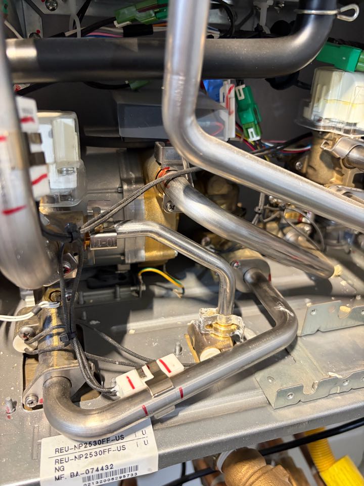 Replaced some parts for the pressure relief on a tankless water heater