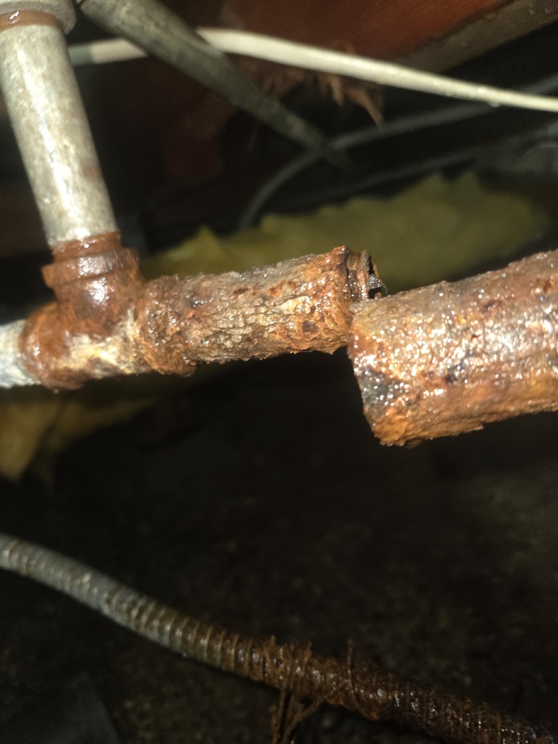Repaired leaking half inch hot water line under home