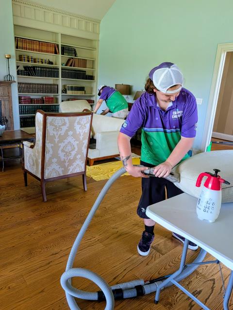 We meticulously cleaned several upholstered items for a customer preparing for a wedding. Our thorough cleaning ensured everything was ready for the big day.