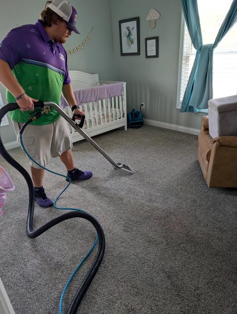 Carpet was loose and wrinkled. We used the Crain Power Stretcher to ensure a permanently taught carpet. We also cleaned 3 bedrooms and an area rug. 