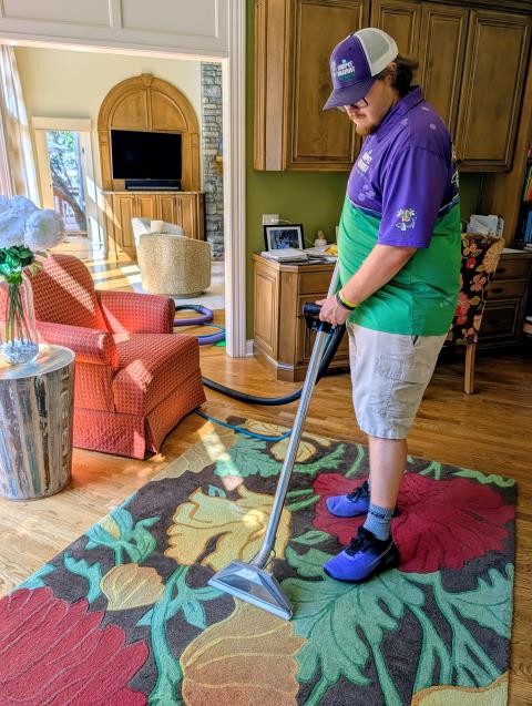 Typically we prefer to roll your rugs up and clean them at our rug washing facility for a deeper more thorough cleaning. Front and back side, fringes, the whole 9 yards. However, there are exceptions for some things. The stains on these wool rugs were from a few food and drink spills. No submerging rug washing required. We used a Woolsafe cleaner and a sanitizing rinse to remove every single stain. No steam/heat allowed on natural fiber rugs. They were so happy with the outcome!