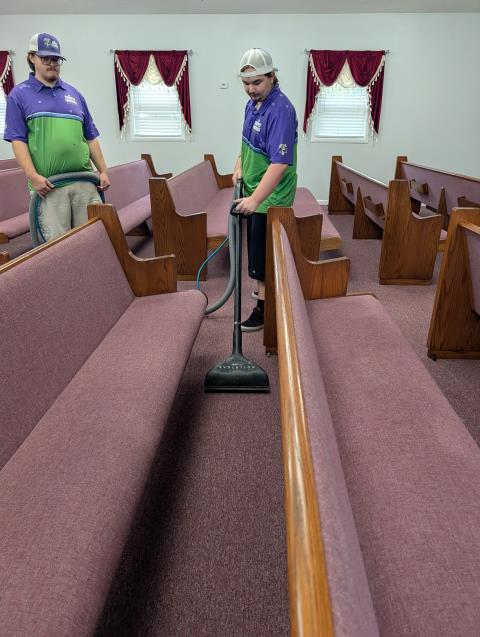 Coby and Sean meticulously cleaned the church pews and carpets, ensuring every nook and cranny was spotless. We employed a Sapphire Scientific upholstery tool with a clear view head to remove all soil from the pews. For the carpets, we used a steam cleaning method with a mild alkaline-based solution, followed by a sanitizing rinse to ensure a hygienic environment. Our thorough approach left the space immaculate and fresh.