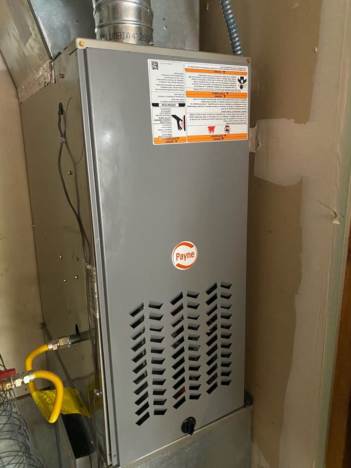 Residential gas furnace maintenance.