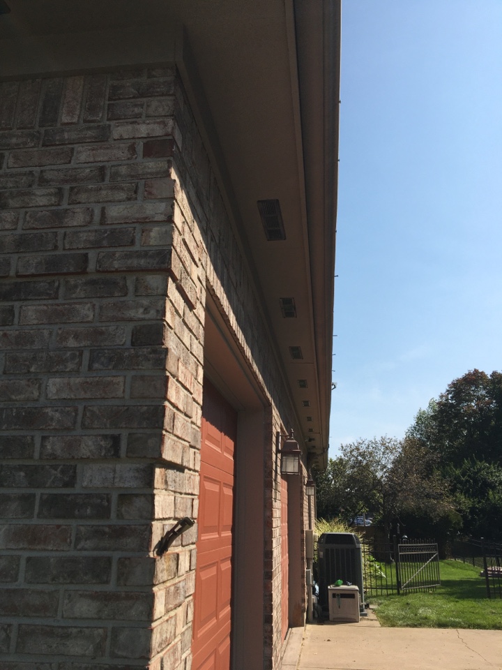 Installing soffit vents in Clayton, Ohio. 