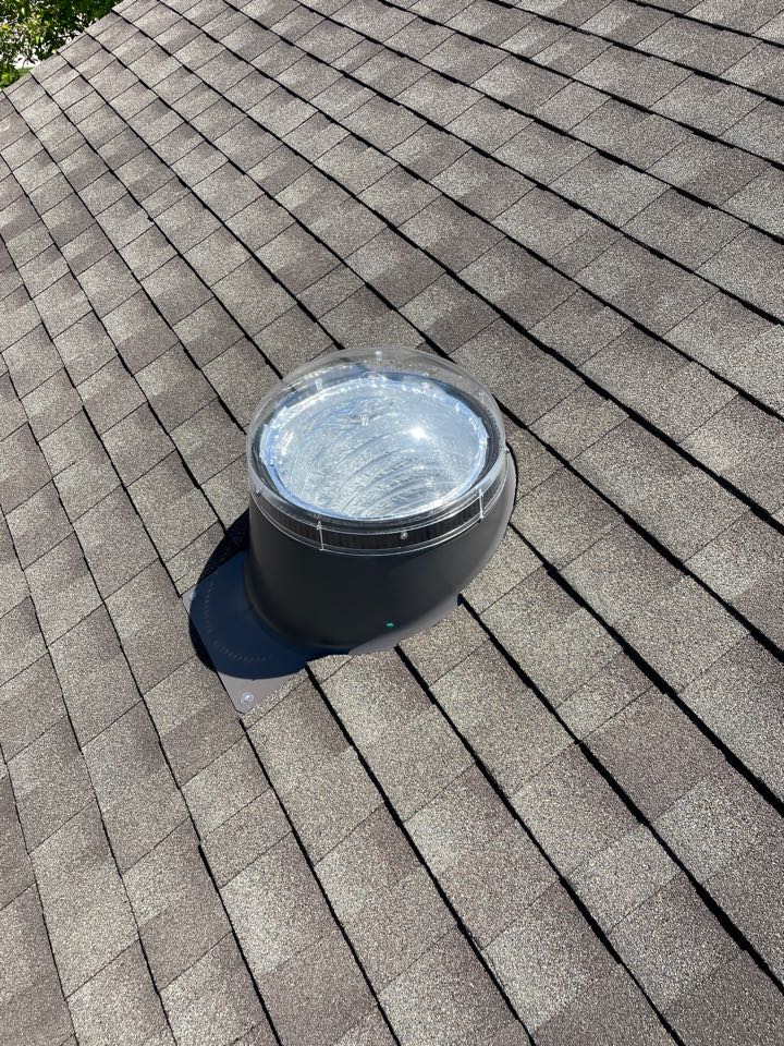 Installed a Velux sun tunnel in Clayton, Ohio.