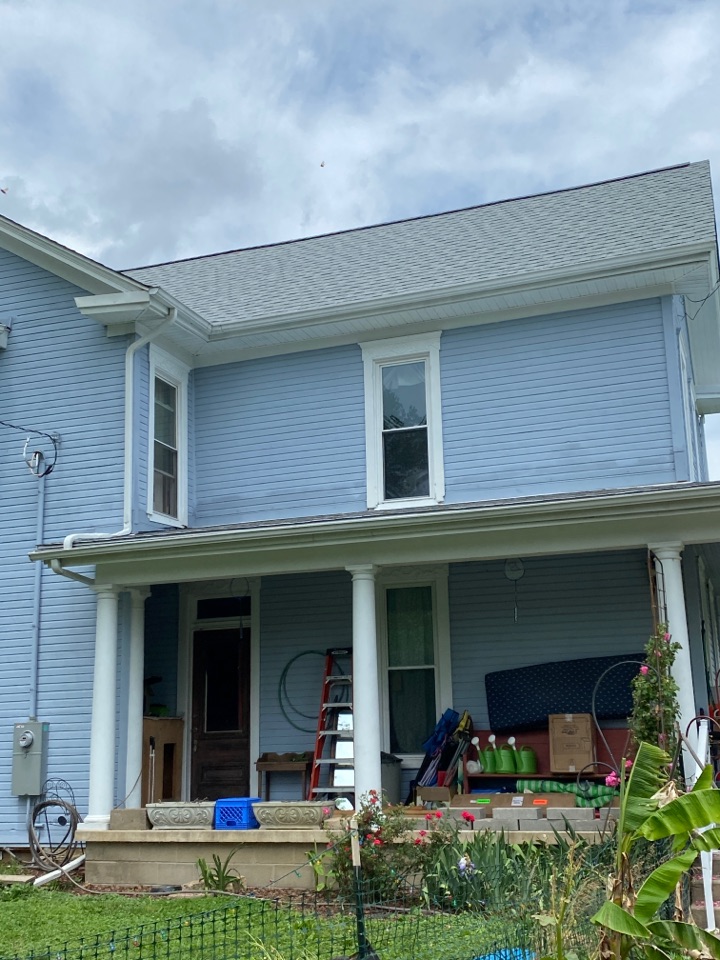 Full roof replacement using CertainTeed Landmark shingles in Springfield, Ohio. 