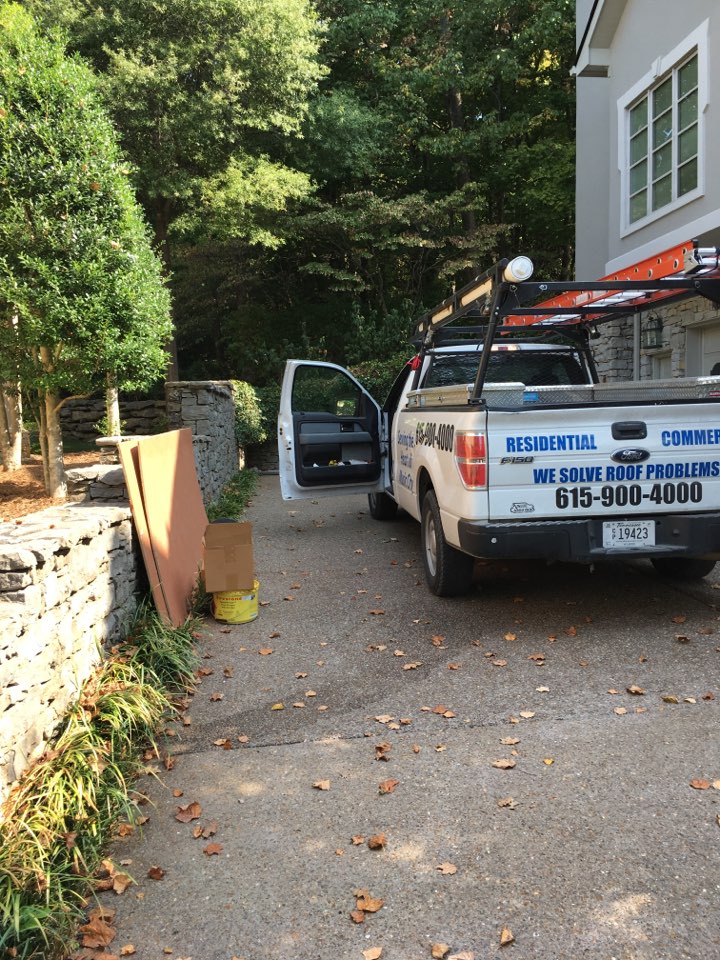 Picking up some material on this job before it gets new gutters.picking up some fiber board and some seam tape Picking up some material on this job before it gets new gutters.picking up some fiber board and some seam tape