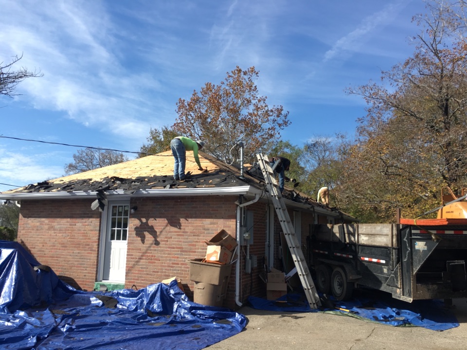 Material drop off and inspecting progress on the job. Material drop off and inspecting progress on the job.