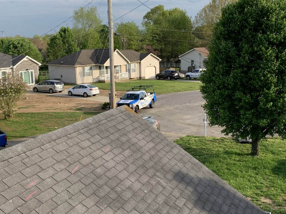 Roof inspection in LaVergne. Beautiful day. #winddamage, localroofers, #nashvillestrong