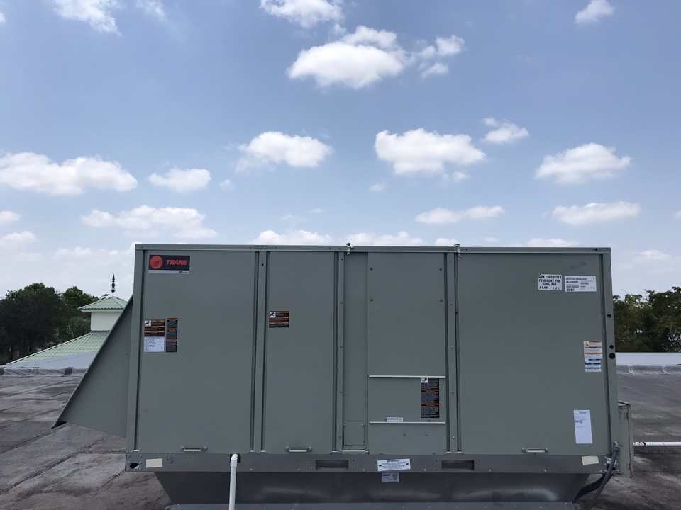 Pembroke Pines, FL - We just installed a brand new Trane 15 ton packaged air conditioning system. Our customers are so excited to have cooling comfort again!! They will save a lot on their electric bill too!! They have a maintenance plan with us to ensure the new unit will work optimally and last longer. Pembroke Pines, FL - We just installed a brand new Trane 15 ton packaged air conditioning system. Our customers are so excited to have cooling comfort again!! They will save a lot on their electric bill too!! They have a maintenance plan with us to ensure the new unit will work optimally and last longer.