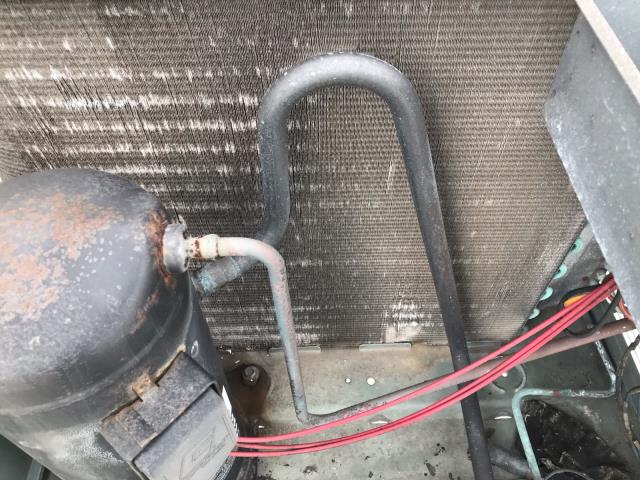 This commercial customer in Miami Gardens called for ac repair on a system that was not cooling. We discovered that this system has never had regular maintenance or service. Firstly, the system is very old with a condensing unit from 2007 and a air handler from 1985. The system is in bad shape due to age including rust and damage to multiple key components. Due to the condition, our technician recommended against ac repair and offered a quote to replace instead.