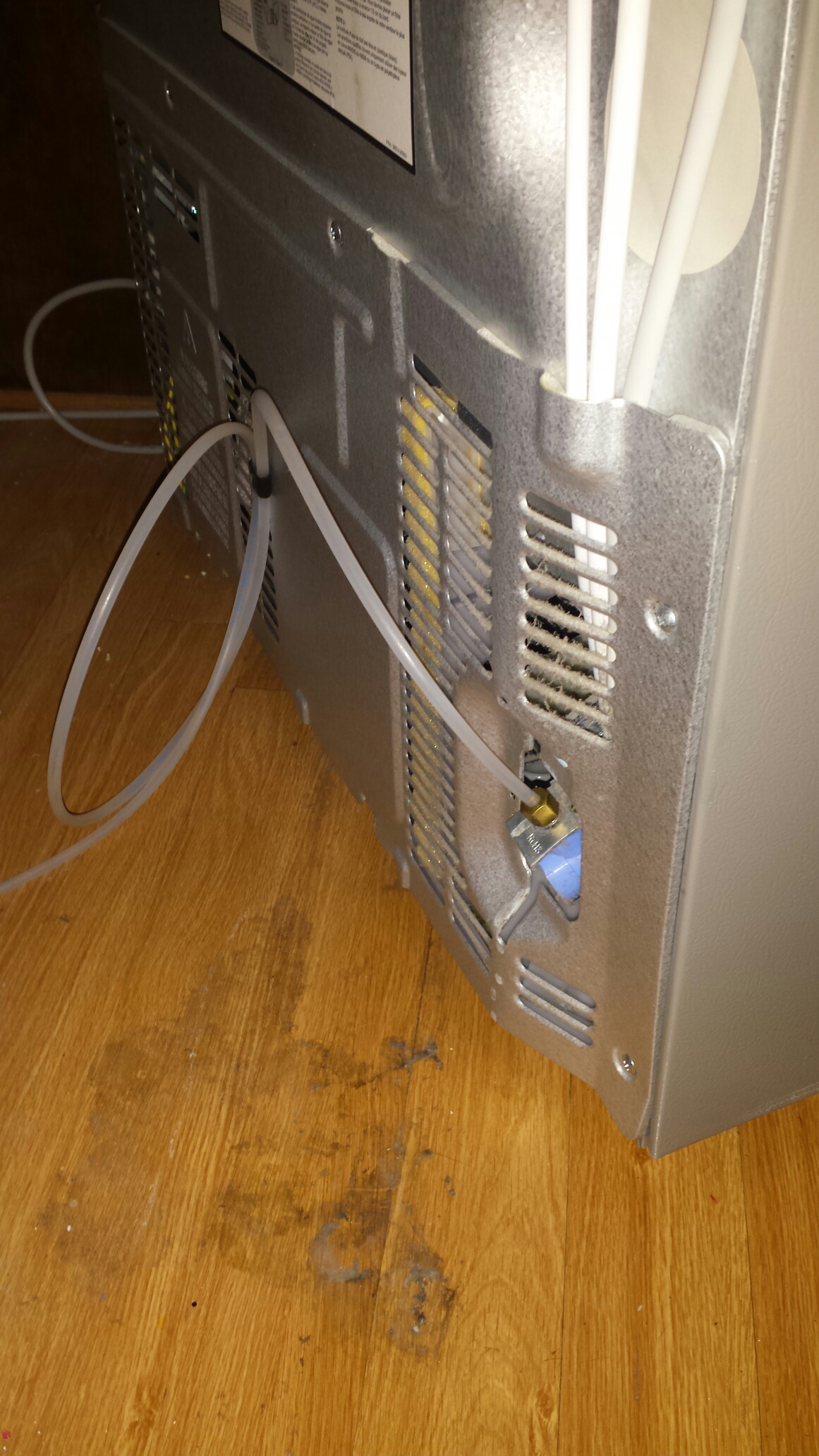New water line for refrigerator. 