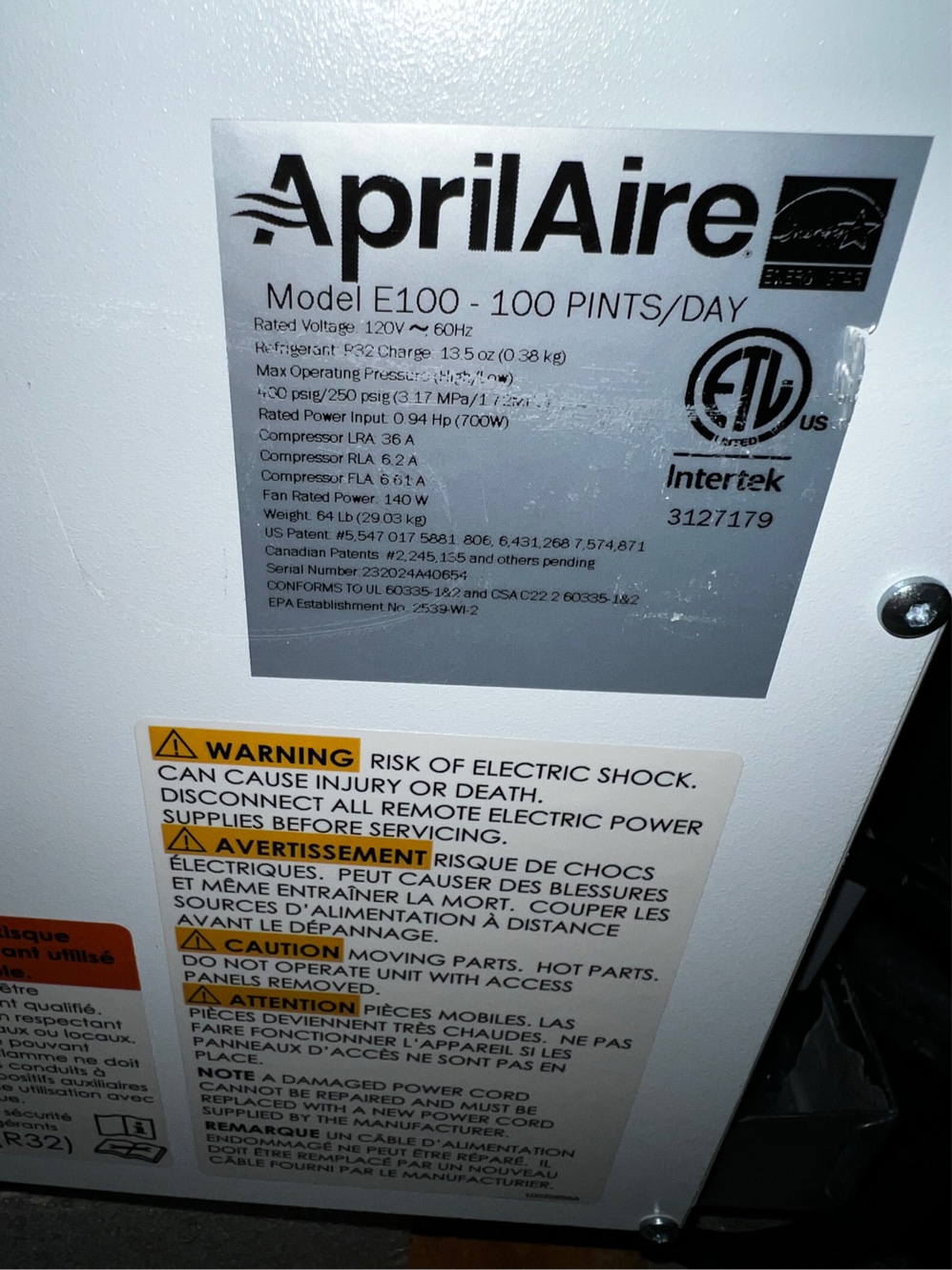 Franklin Lakes, NJ - Installed new Aprilaire E100 Dehumidifier. Removed failed dehumidifier. Installed new dehumidifier. Connected thermostat controls for external blower motor. Connected ductwork and leveled system. Installed new custom drain pain. Reattached condensate drain line. Franklin Lakes, NJ - Installed new Aprilaire E100 Dehumidifier. Removed failed dehumidifier. Installed new dehumidifier. Connected thermostat controls for external blower motor. Connected ductwork and leveled system. Installed new custom drain pain. Reattached condensate drain line.