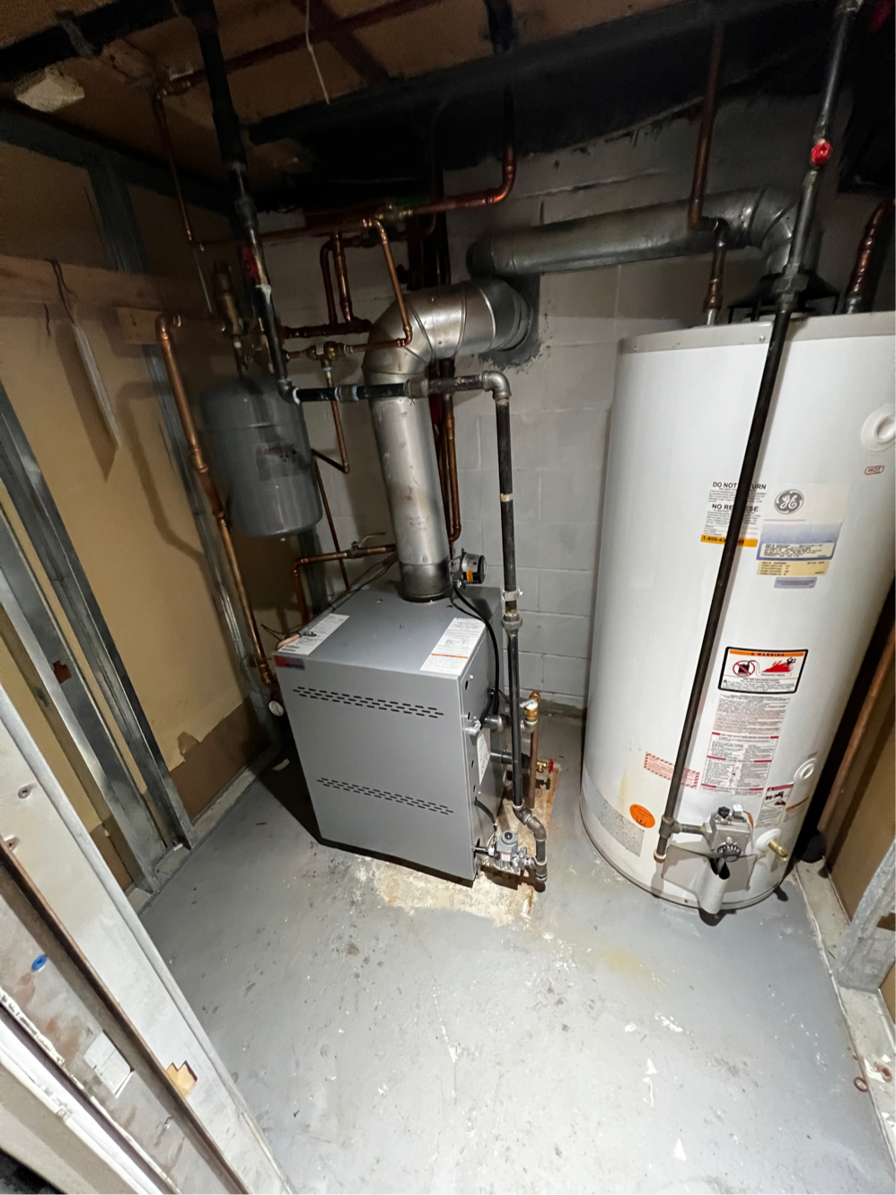 Franklin Lakes, NJ - Arrived onsite for maintenance for one gas fired boiler. Turn on the thermostats up to heat and confirm operation of the boiler and each zone valve. Only found one zone valve but it was operational. Turned the boiler off and removed and cleaned all burners and wiped cleaner the burner compartment. Performed a visual inspection of all electrical and inspected all external water components such as the exp tank, fill valve, backflow preventer and the circulator pump. System working as it should. Performed dryer vent cleaning. Replaced 2 air scrubber bulbs by Argus. Please note 75 gallon water heater is due for replacement. It is manufactured in 2010. At 14 years old it is near failure which could be leaking and flooding the basement. Franklin Lakes, NJ - Arrived onsite for maintenance for one gas fired boiler. Turn on the thermostats up to heat and confirm operation of the boiler and each zone valve. Only found one zone valve but it was operational. Turned the boiler off and removed and cleaned all burners and wiped cleaner the burner compartment. Performed a visual inspection of all electrical and inspected all external water components such as the exp tank, fill valve, backflow preventer and the circulator pump. System working as it should. Performed dryer vent cleaning. Replaced 2 air scrubber bulbs by Argus. Please note 75 gallon water heater is due for replacement. It is manufactured in 2010. At 14 years old it is near failure which could be leaking and flooding the basement.
