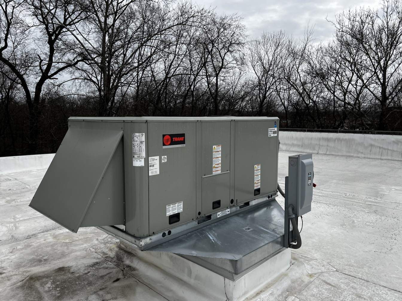 Arrived onsite for maintenance on 5 roof top units. Confirmed operation and changed all filters. Checked belts and electrical. Added screws to several door panels that were falling off. All system working as they should.