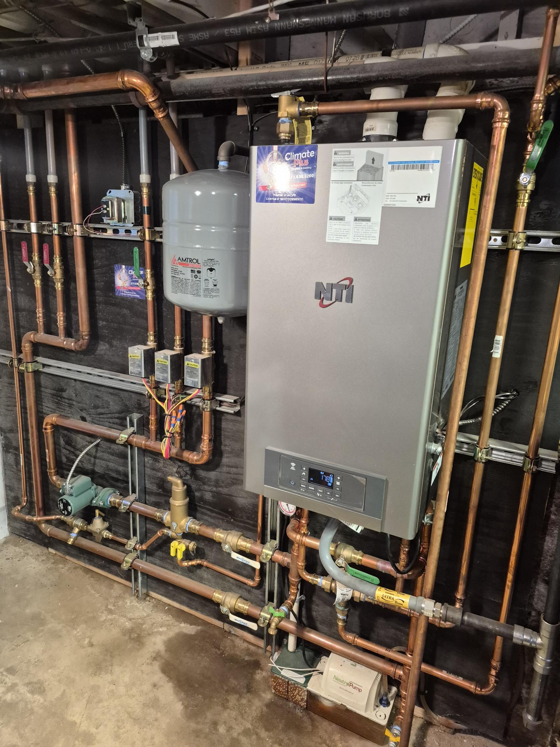 Long Hill, NJ - Arrived onsite for maintenance for one gas fired high efficiency boiler. Requested the customer turn on the thermostats up to heat and confirm operation of the boiler and each zone valve. Turned the boiler off and removed heat exchanger cover. Cleaned heat exchanger. Performed a visual inspection of all electrical and inspected all external water components such as the exp tank, fill valve, backflow preventer and the circulator pump. Clear condensate lines. Confirmed system is operating and heating properly at this time. Long Hill, NJ - Arrived onsite for maintenance for one gas fired high efficiency boiler. Requested the customer turn on the thermostats up to heat and confirm operation of the boiler and each zone valve. Turned the boiler off and removed heat exchanger cover. Cleaned heat exchanger. Performed a visual inspection of all electrical and inspected all external water components such as the exp tank, fill valve, backflow preventer and the circulator pump. Clear condensate lines. Confirmed system is operating and heating properly at this time.