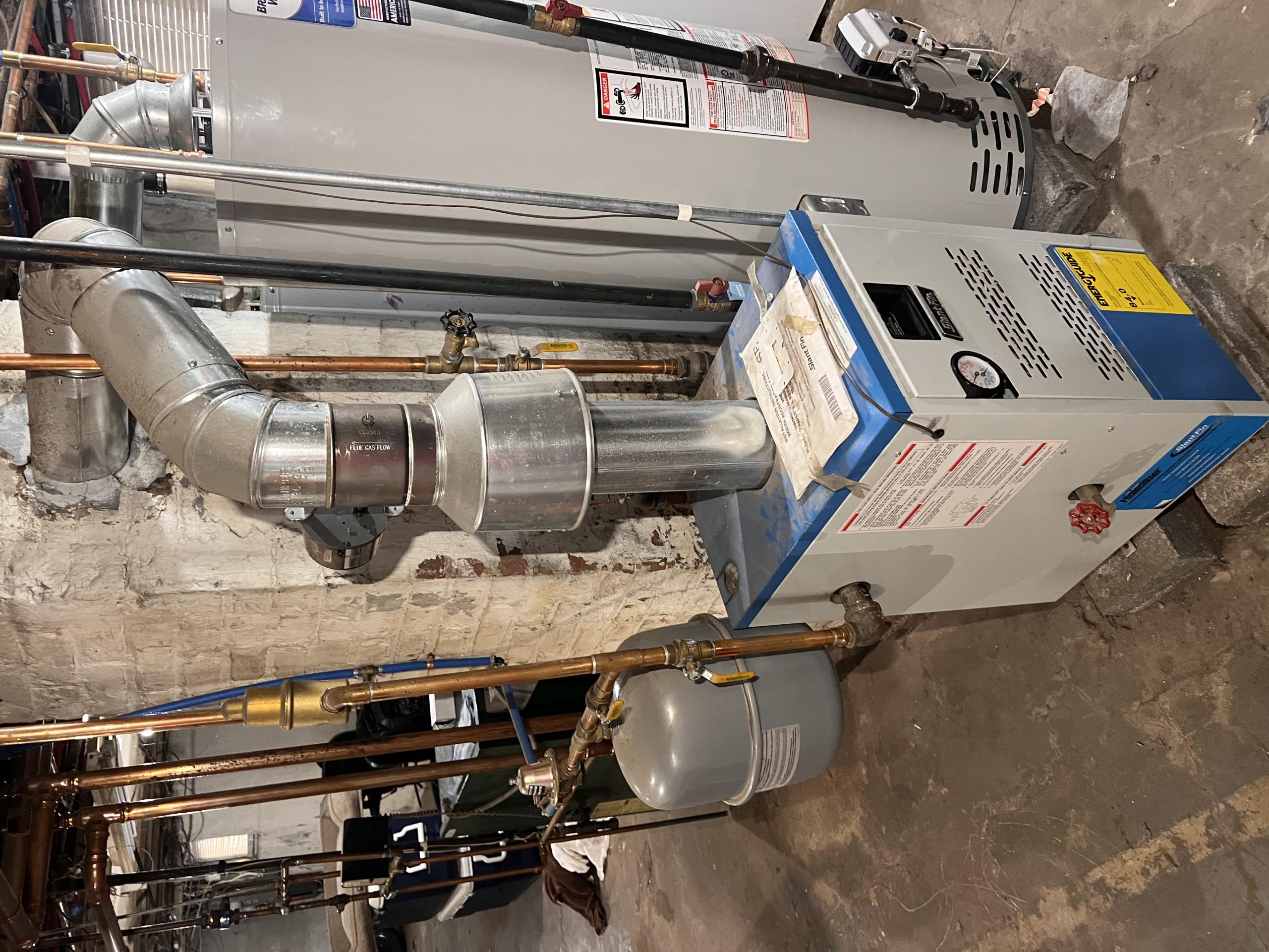 Paterson, NJ - Arrived onsite for maintenance for one gas fired steam boiler and one fas fired baseboard boiler. Requested the customer turn on the thermostats up to heat and confirm operation of both boilers. Turned the boiler off and removed and cleaned all burners and wiped cleaner the burner compartments. Performed a visual inspection of all electrical and inspected all external water components such as automatic water feeder, fill valve, backflow preventer and pressuretrol. Paterson, NJ - Arrived onsite for maintenance for one gas fired steam boiler and one fas fired baseboard boiler. Requested the customer turn on the thermostats up to heat and confirm operation of both boilers. Turned the boiler off and removed and cleaned all burners and wiped cleaner the burner compartments. Performed a visual inspection of all electrical and inspected all external water components such as automatic water feeder, fill valve, backflow preventer and pressuretrol.