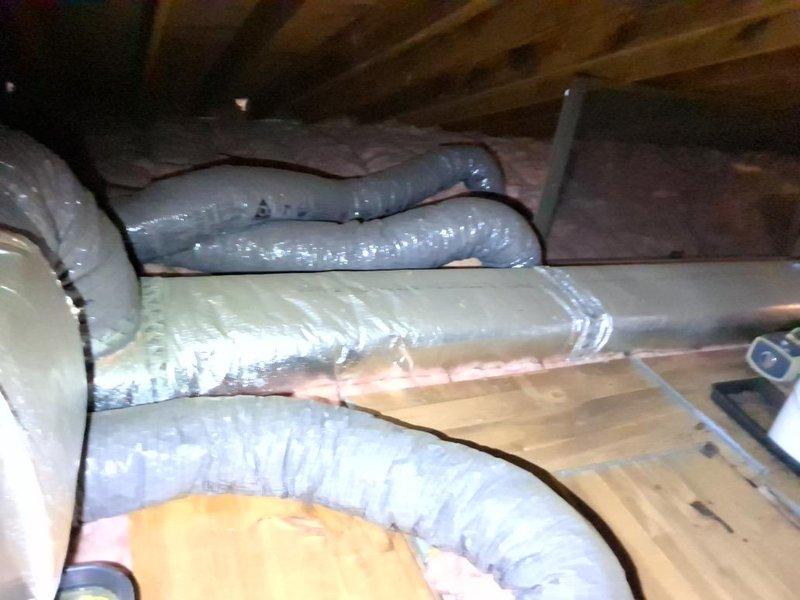Completed comprehensive estimate for replacement of existing air conditioning system. Assessed current thermostat installation, evaluated attic ductwork configuration including flexible insulated ducts and insulation condition, and documented equipment specifications. Provided detailed replacement recommendations and pricing options for new AC system installation.