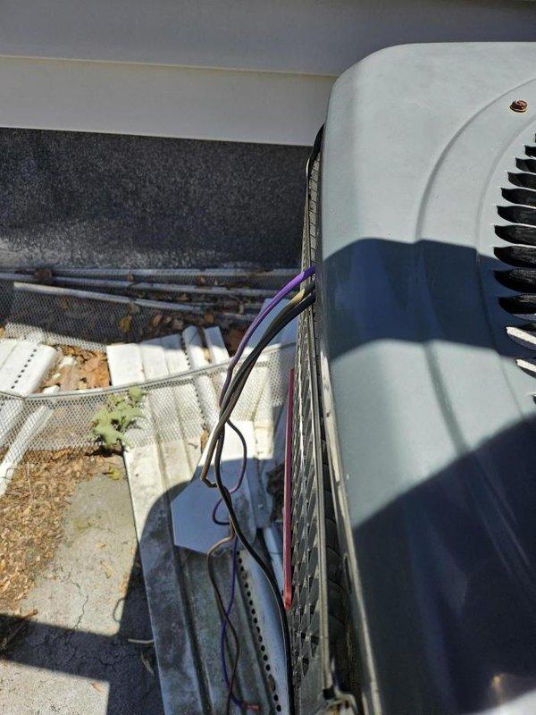 # Insurance Repair - Compressor/Condenser Replacement

Completed insurance claim repair involving full compressor and condenser unit replacement on residential split HVAC system. Removed failed compressor and condenser assembly from existing concrete pad installation. Disconnected refrigerant lines, electrical connections, and condensate drainage components from original equipment.

Installed new condenser unit on existing concrete pad in side yard service area. Routed and connected refrigerant line sets between outdoor condenser and indoor air handler. Secured electrical conduit and wiring to new equipment per manufacturer specifications and local electrical code requirements. Connected condensate drain lines and verified proper drainage operation.

Pressure tested refrigerant system for leaks and evacuated lines to manufacturer-recommended vacuum levels. Charged system with appropriate refrigerant type and quantity per unit specifications. Verified all electrical connections secure a