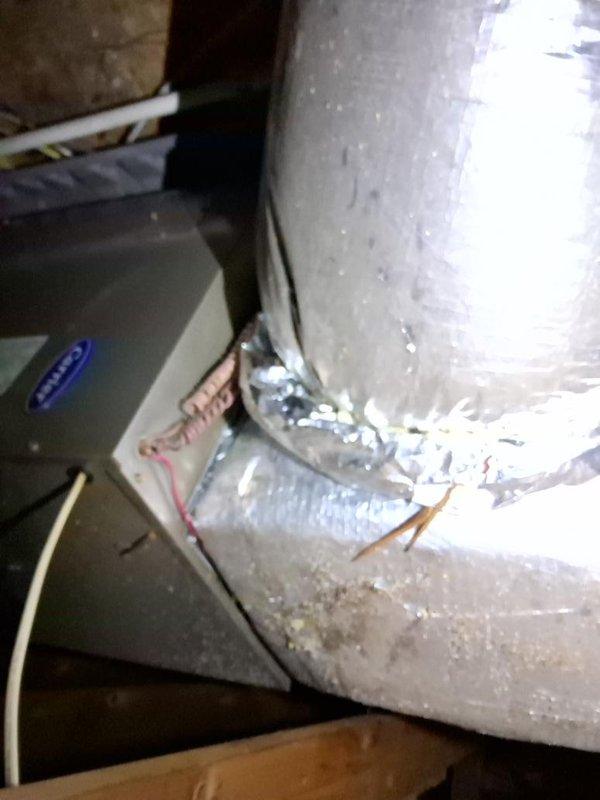 Completed site measurement verification for upcoming HVAC installation. Documented existing Carrier air handler unit in attic space, including current ductwork configuration, refrigerant line routing, and condensate drain piping. Confirmed equipment access clearances and structural mounting points for replacement system.