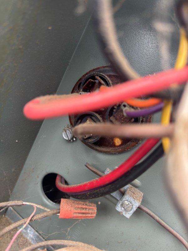 Responded to no airflow complaint on air conditioning system. Upon inspection, discovered failed blower motor and deteriorated wiring connections at the air handler control panel. Replaced defective blower motor, repaired corroded wire connections, and secured all electrical terminations. Tested system operation and verified proper airflow restoration throughout all zones.