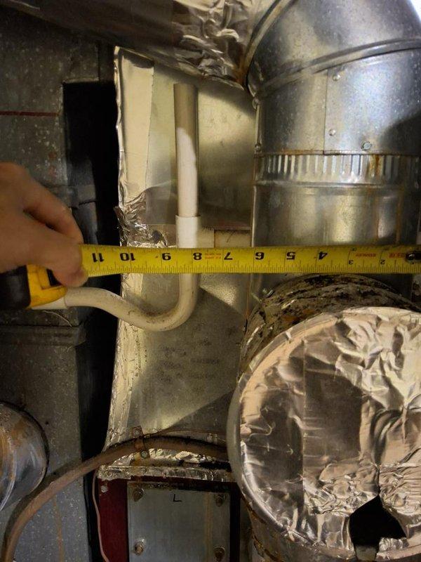 Conducted comprehensive on-site assessment for complete HVAC system replacement, including furnace and air conditioning unit. Measured and documented existing ductwork configuration, PVC condensate lines, and electrical connections to determine equipment specifications and installation requirements. Evaluated current system components, ductwork condition, and mechanical room layout to provide accurate replacement estimate.
