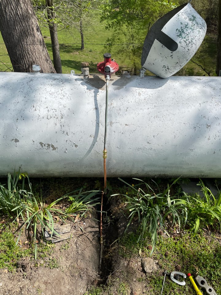 A plumber near me in Fairmount, GA was able to fix and alter gas line from being struck by lawnmower