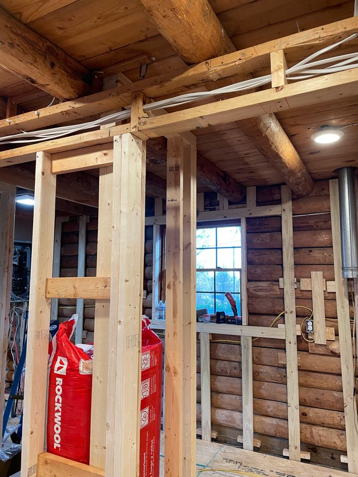 Electrician in Lookout Mountain doing some remodel on a cabin Electrician in Lookout Mountain doing some remodel on a cabin