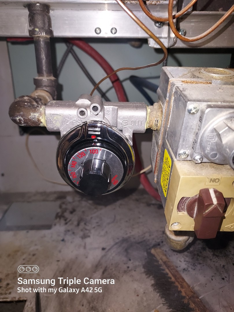 Plumber replaced boil out machine thermostat 