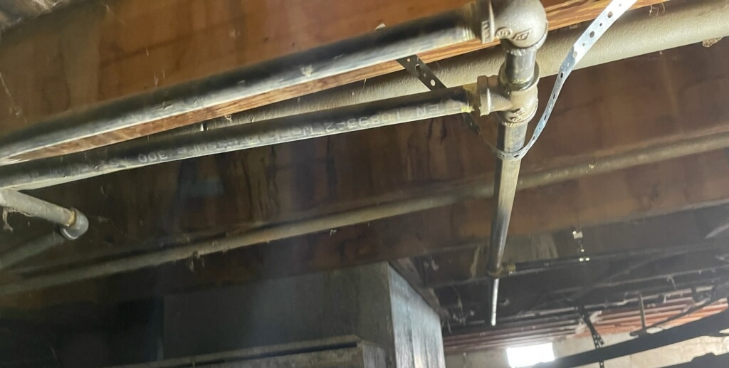 Plumber installed new gas lines.