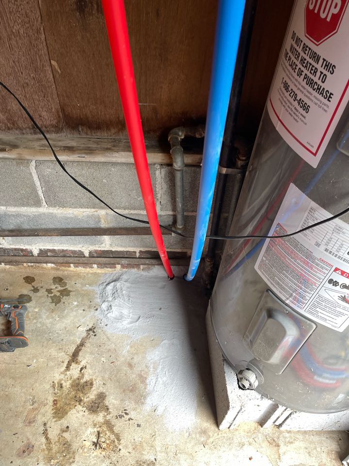 Local plumber near me in Calhoun is installing new water line for house and drain for sink 