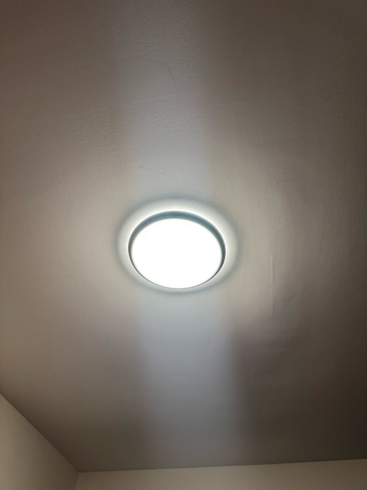 Electrician replaced closet light. 