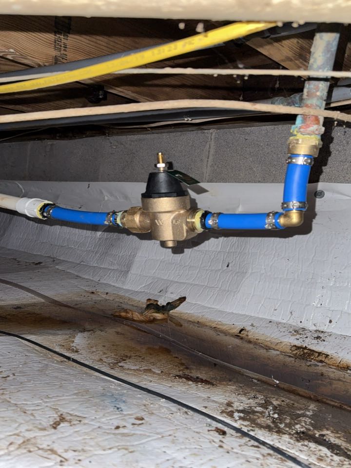 Replaced prv and fixed drain in master bathroom 