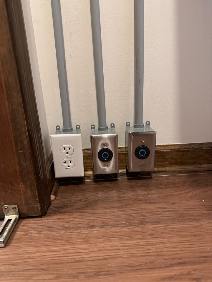 Electrician is installing new circuits