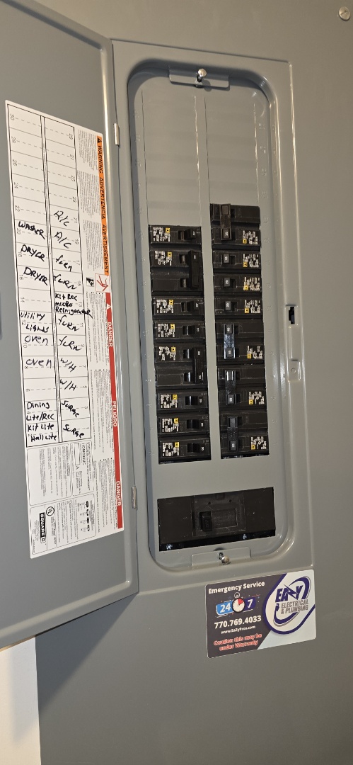 Electrician and jasper georgia just completed a panel replacement