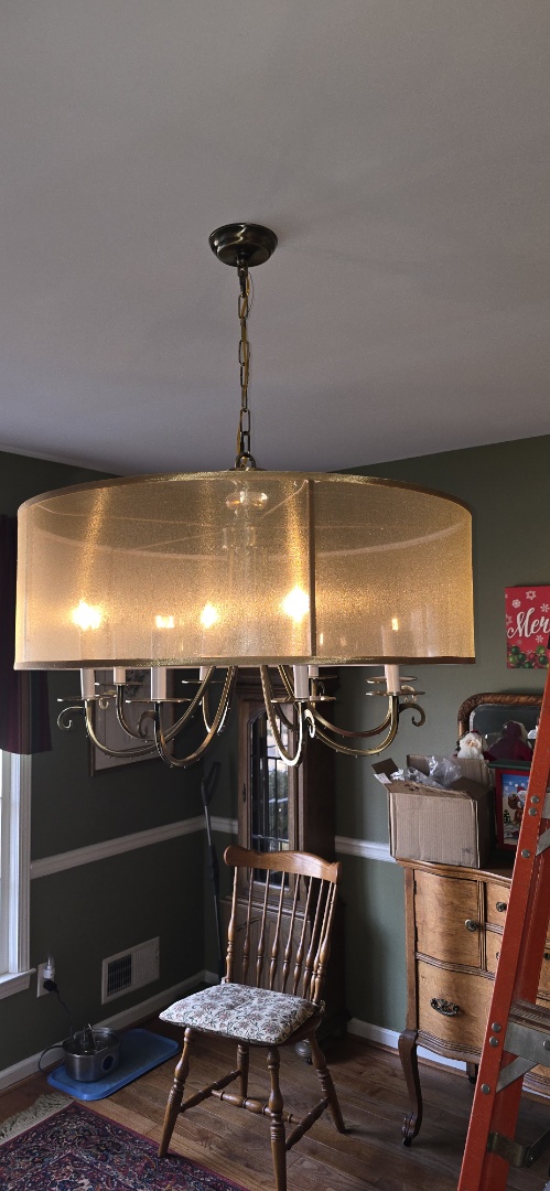 Checking in for marietta, georgia, installing a new light fixture 