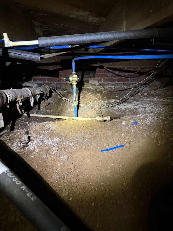 Came to the customer’s home to complete a repipe and upgrade the main water service. Removed the old galvanized piping and ran a new water service from the meter using durable PEX piping. Ensured proper sizing, secure connections, and tested the system for leaks and proper water pressure. This plumbing upgrade improves water flow, reliability, and long-term performance for the home.