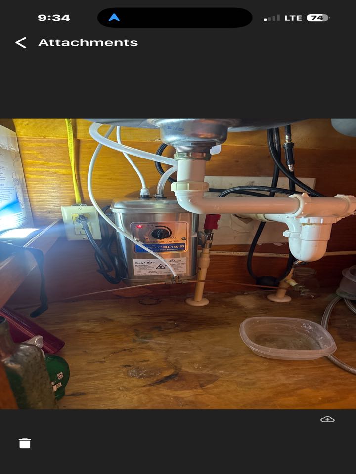 Came to the customer’s home and installed an Insta-Hot under-sink water heater. Connected water supply lines, secured the unit under the sink, and verified proper electrical connection. Tested the system to ensure instant hot water delivery and checked for leaks. Customer now has reliable on-demand hot water at the sink.