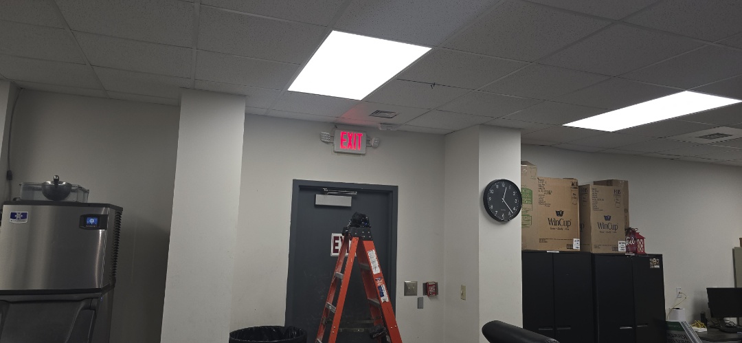 installation of an exit light 
