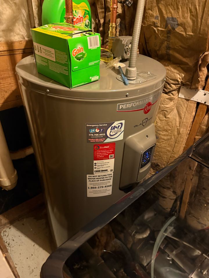 Came out to diagnose a water heater issue at the customer’s home. Found the water heater leak sensor actively detecting water present near the unit, triggering a safety alert. Inspected the surrounding area and components to determine the source of moisture and advised the homeowner on recommended repairs to prevent further damage and restore proper water heater operation.