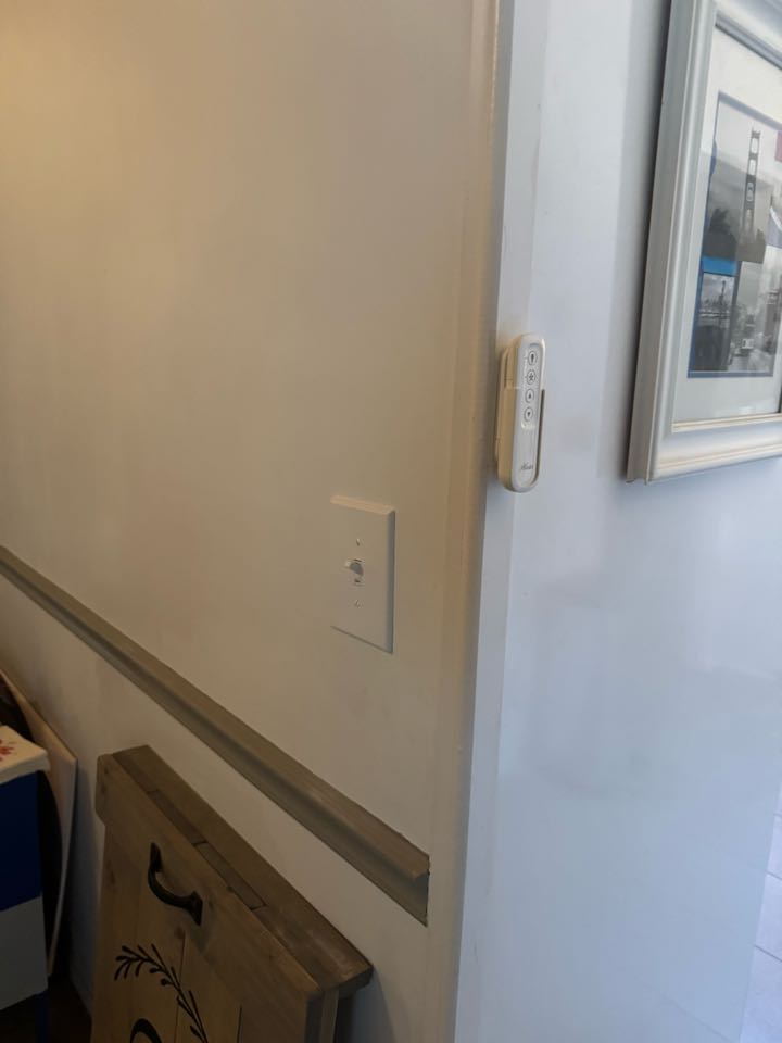 Electrician is adding a new lighting switch 