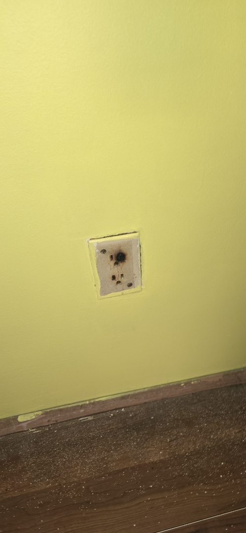 Checking in from chatsworth, georgia, replacing melted outlet