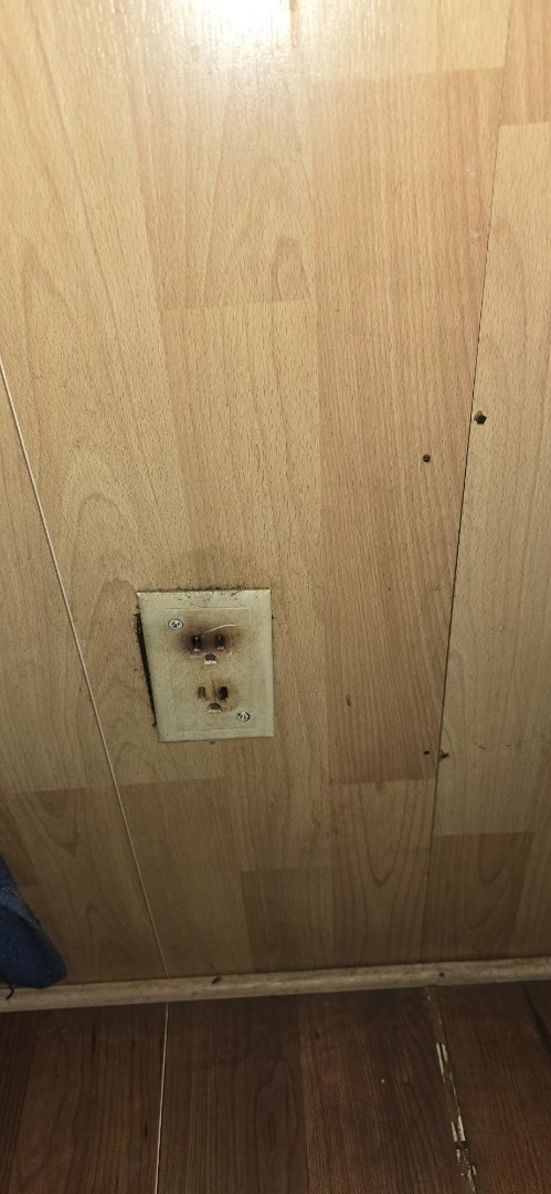 Checking in from chatsworth, georgia, replacing melted outlet
