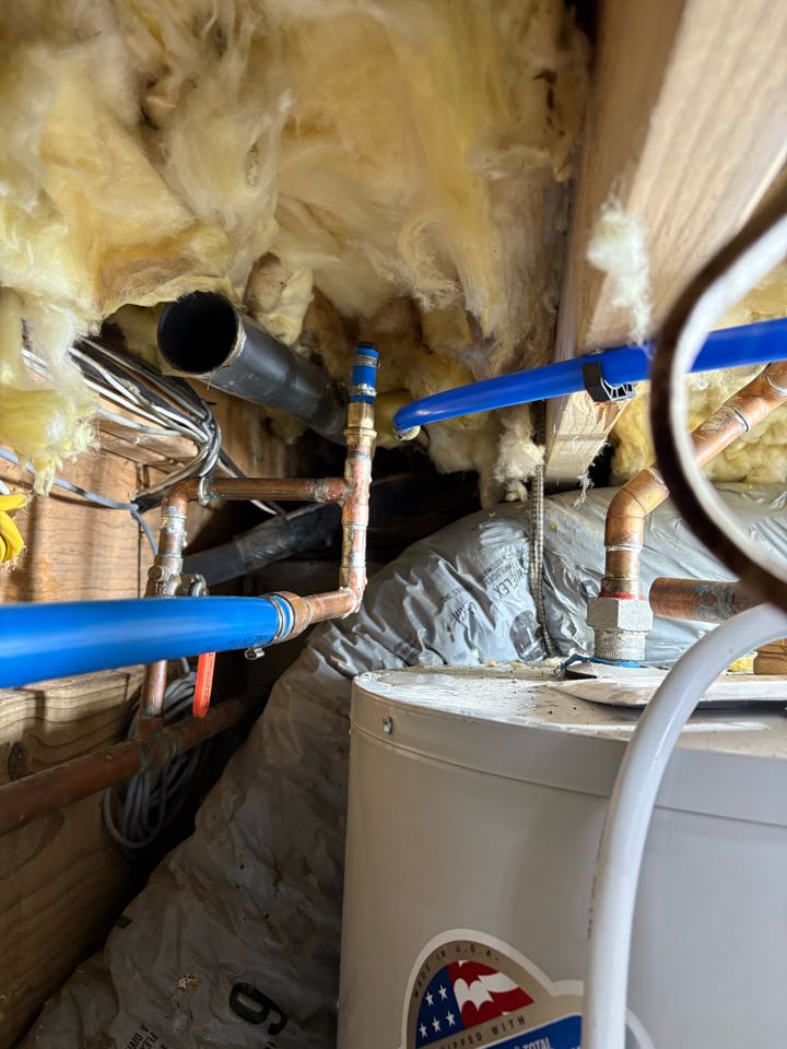 Reroute outside hose bib plumbing 